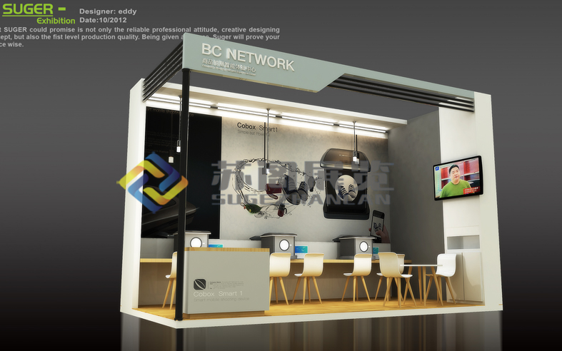 上海百货展—BC NETWORK展台设计搭建百货展展台设计搭建案例,效果图